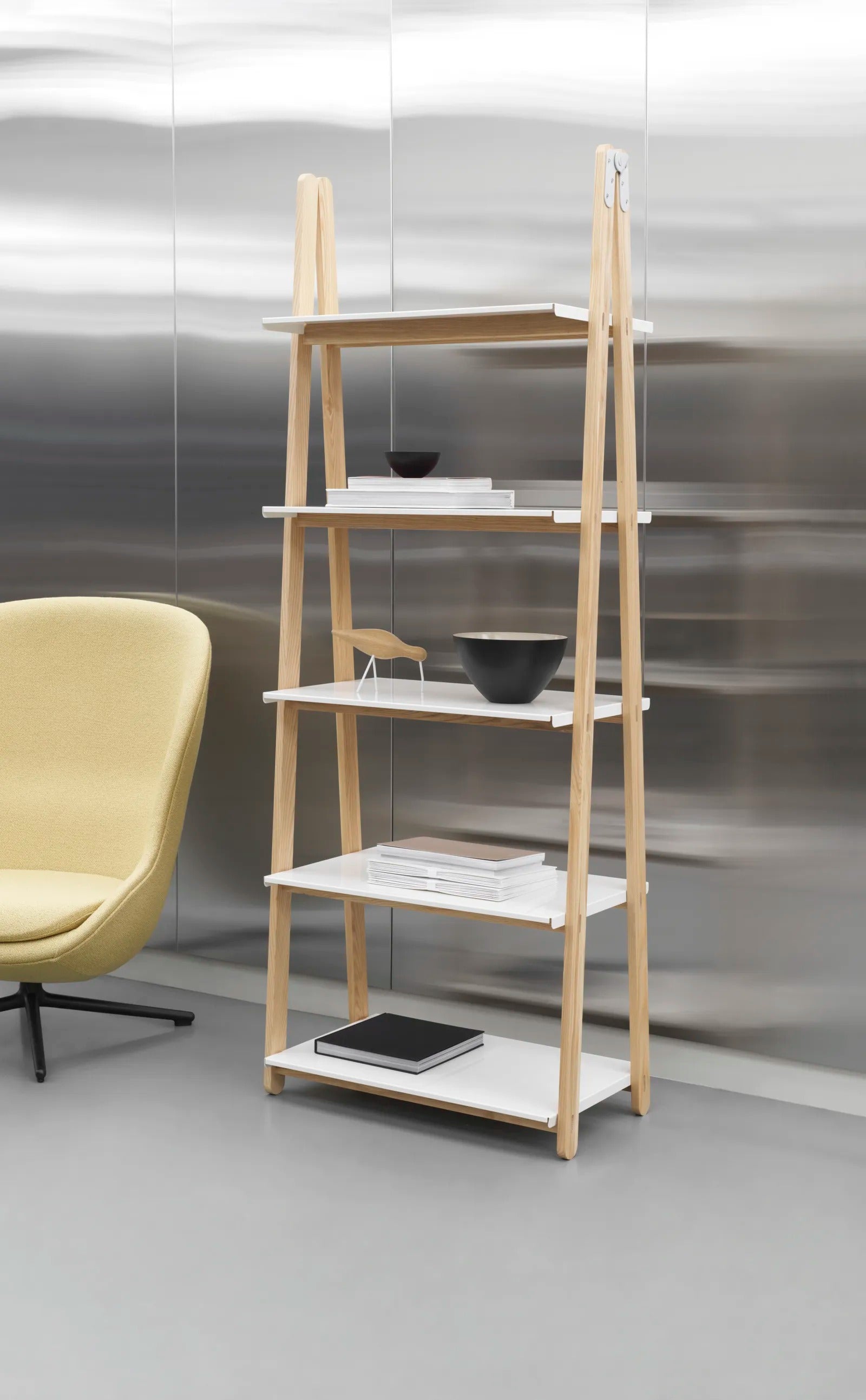 One Step Up Bookcase High White