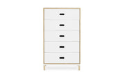 Kabino Dresser w. 5 Drawers White