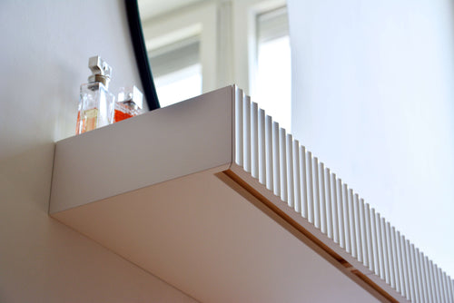 Fluted White Dressing Table - Full White