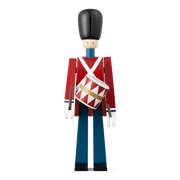 Kay Bojesen Drummer, Small, Red/Blue/White, H: 8.9"