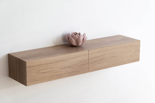 White Oak Floating Entryway Shelf