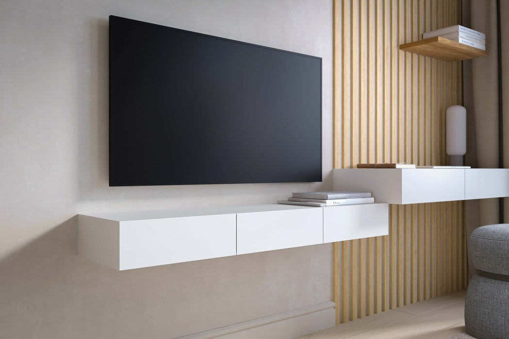 Floating TV Stand White