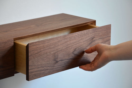 Walnut Floating Entryway Shelf