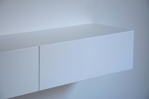 White Floating Entryway Shelf