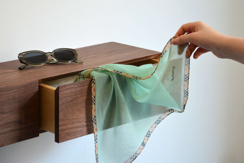 Walnut Floating Entryway Shelf