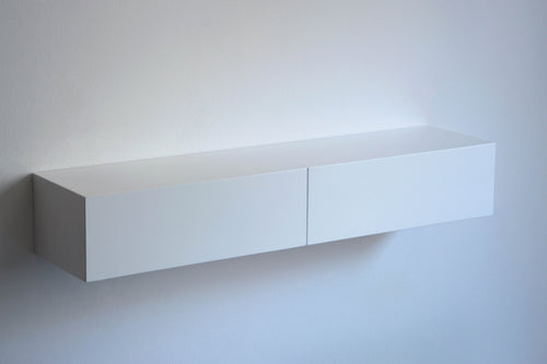 White Floating Entryway Shelf