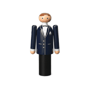 Kay Bojesen Groom, Blue/Black/White