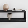 floating black steel shelf danish kristina dam studio