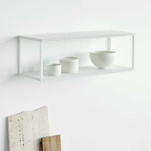 kristina dam studio steel white wall shelf 