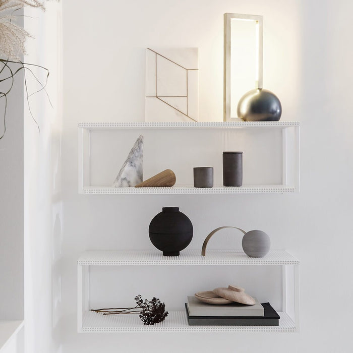 kristina dam studio grid wall shelf double wall shelf steel