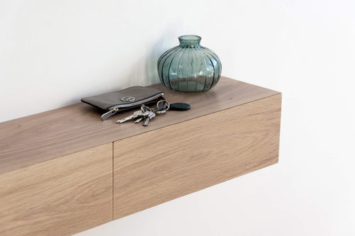 White Oak Floating Entryway Shelf