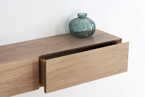 White Oak Floating Entryway Shelf