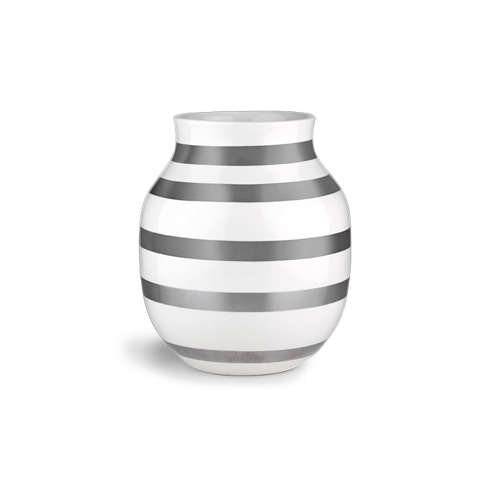 Kähler Omaggio Vase, Silver, H: 7.9"