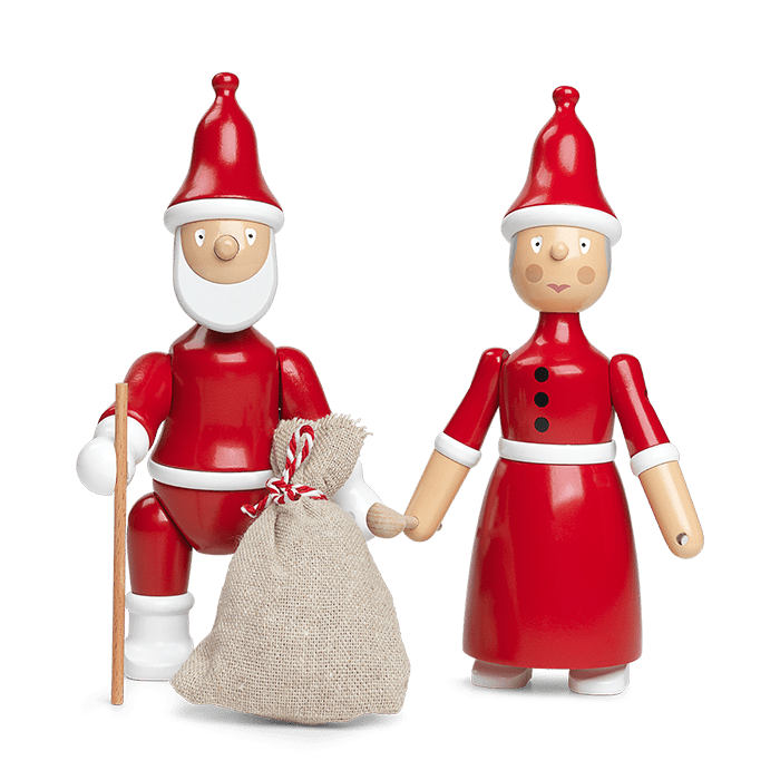 Kay Bojesen Santa Claus, Red/White, H: 7.7"