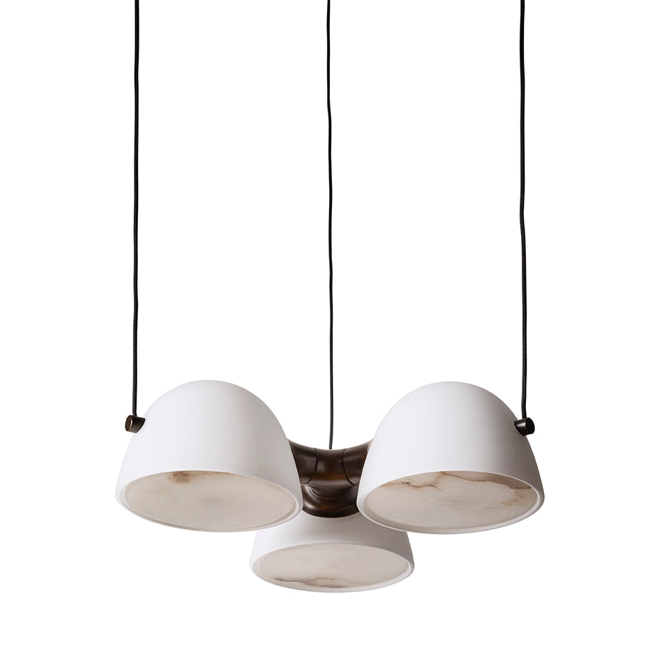 Fuse Triple Pendant Lamp - Burnished Brass