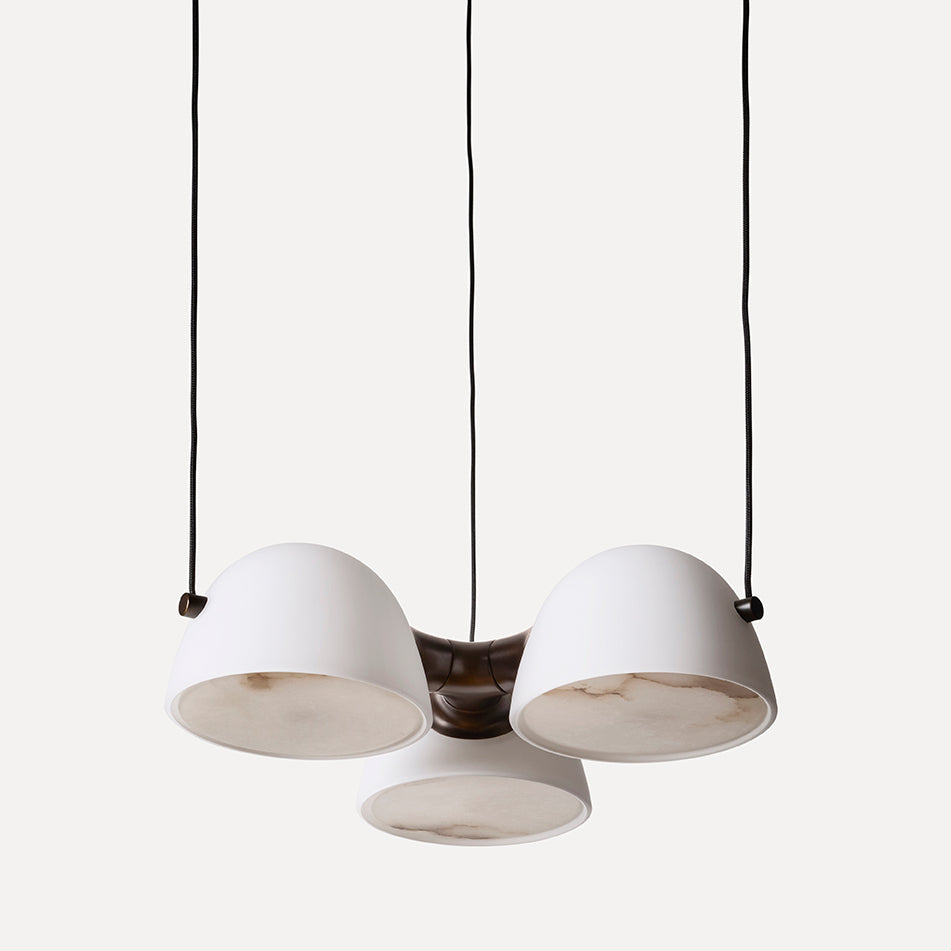 Fuse Triple Pendant Lamp - Burnished Brass