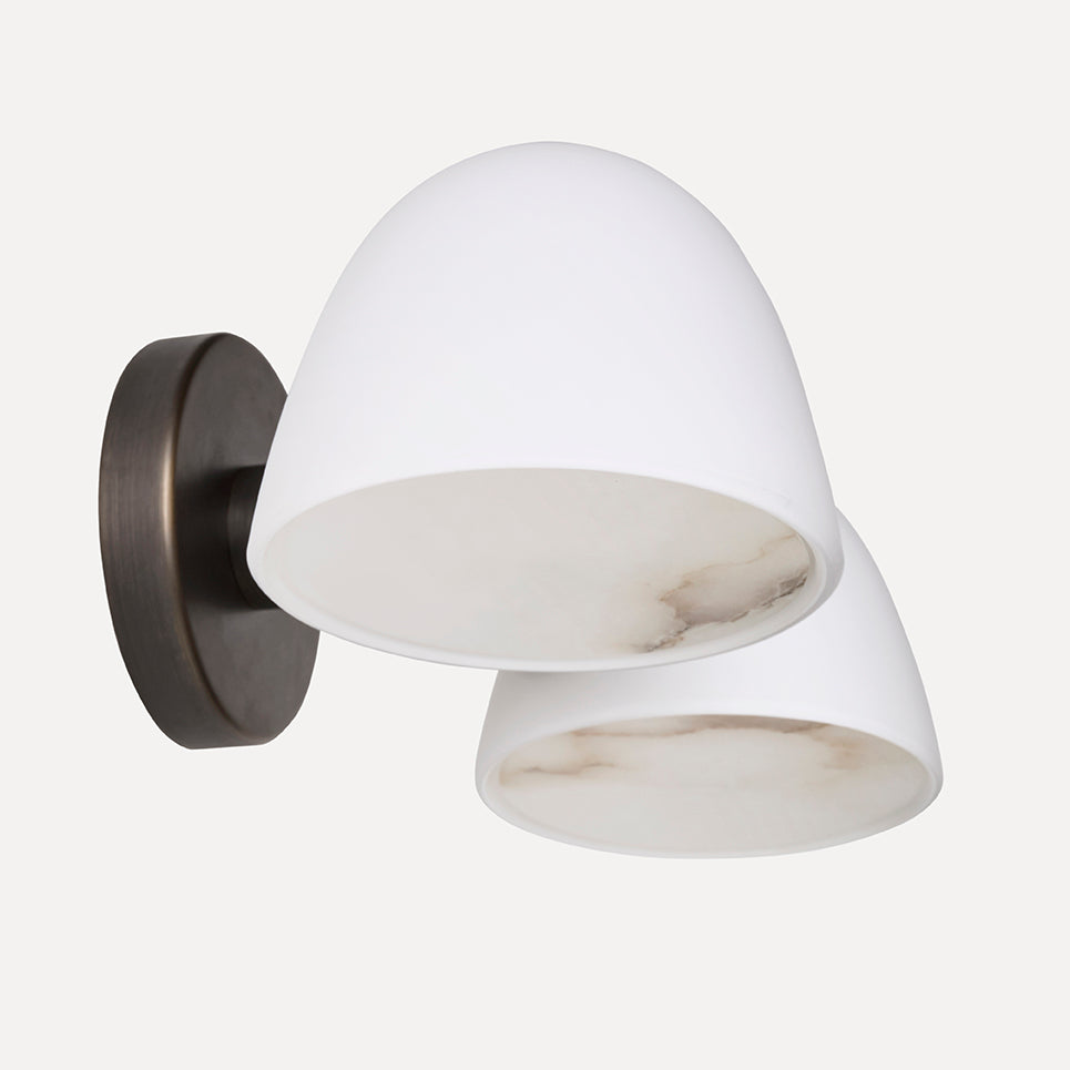 Fuse Double Wall Lamp - Burnished Brass