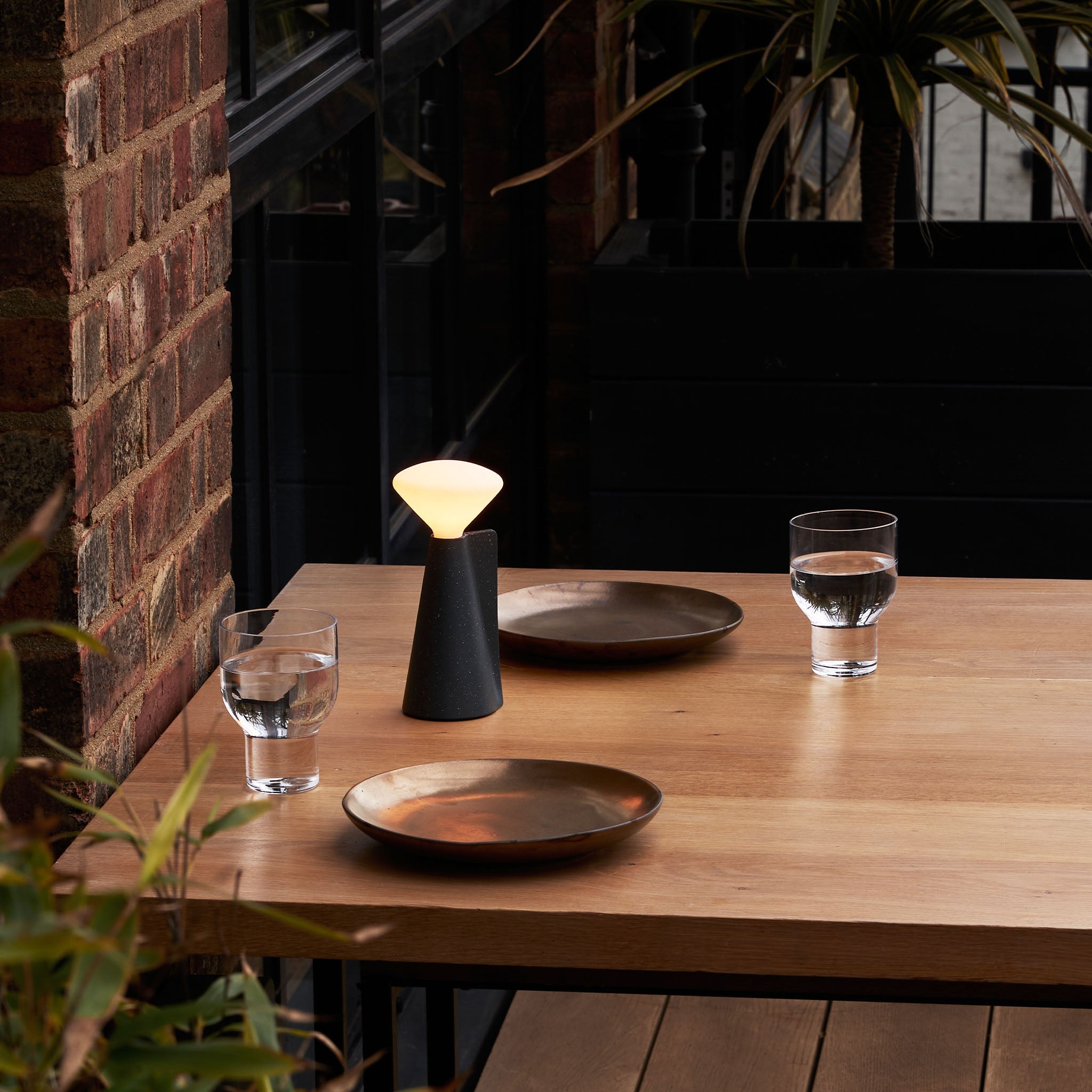 Mantle Portable Lamp in Granite Black