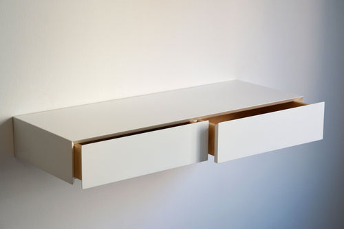 White Floating Dressing Table