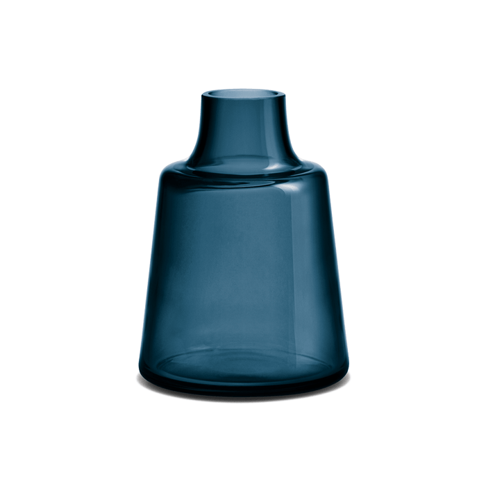 Holmegaard Flora Vase, Dark Blue, H: 9.4"