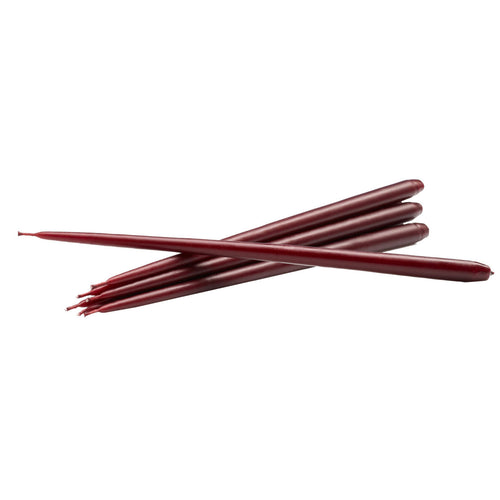 STOFF Nagel Taper Candle by Ester & Erik, Burgundy Red, Set of 6