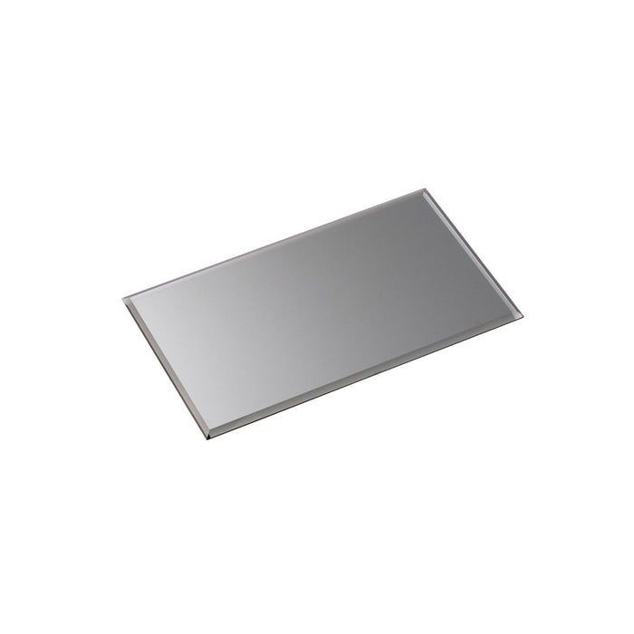 Glass Base Rectangular - Smoked Black
