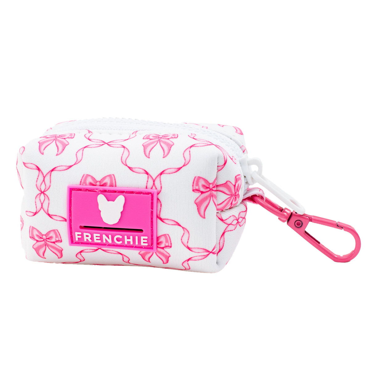 Frenchie Poo Bag Holder - Pink Bows