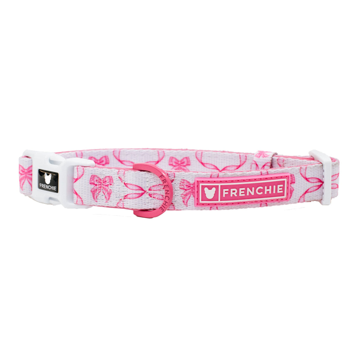 Frenchie Comfort Collar - Pink Bows