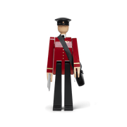 Kay Bojesen Postman, Black/Red, H: 7.9"