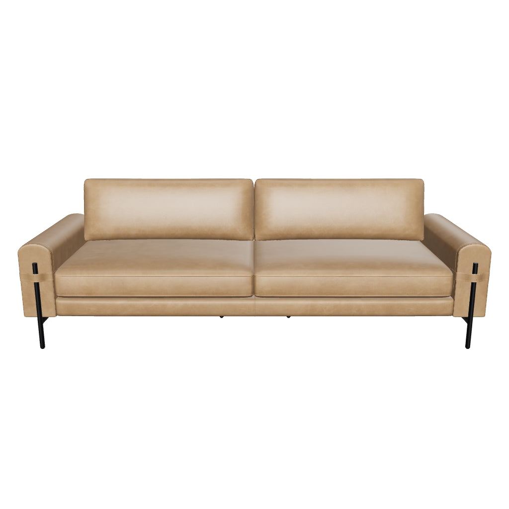 Camus Sofa - Ludlow Seasame Leather