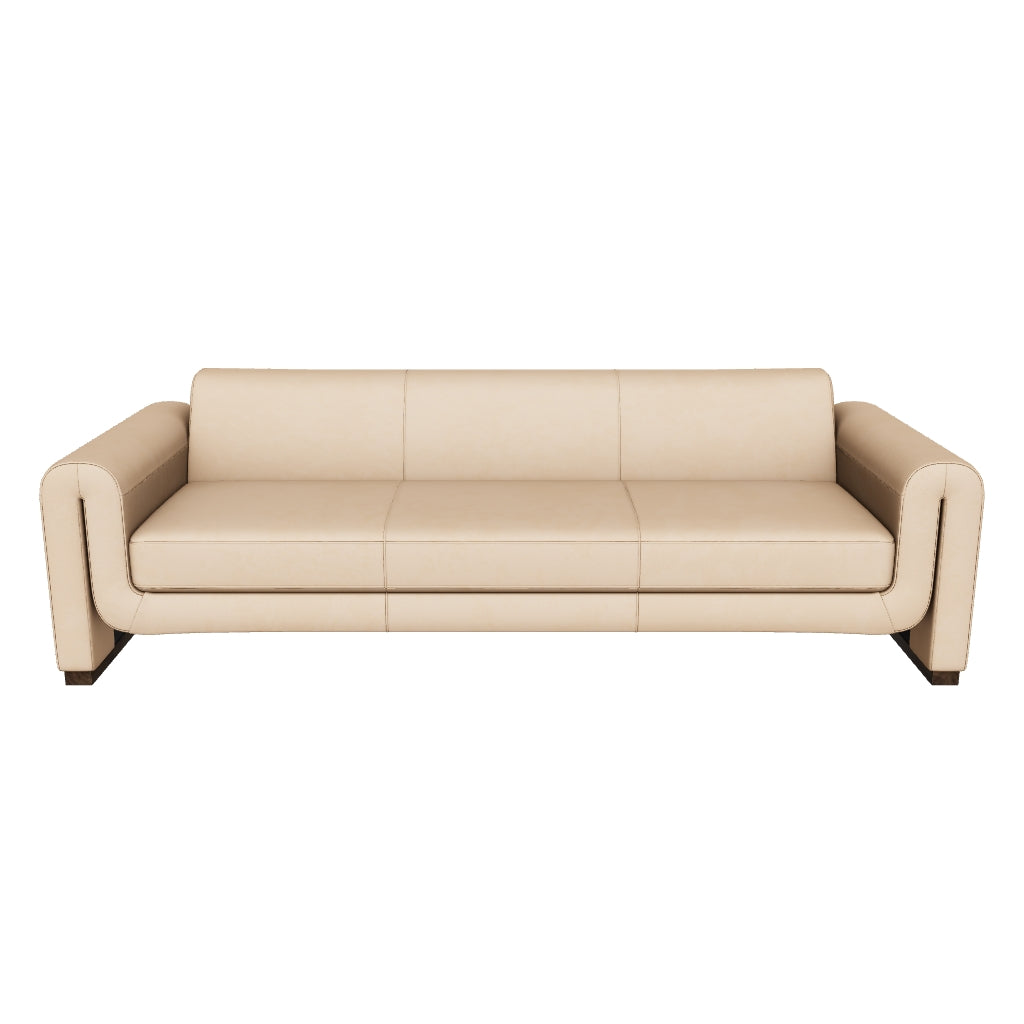 Romer Sofa - Distressed Brown - Nubuck Tan Leather