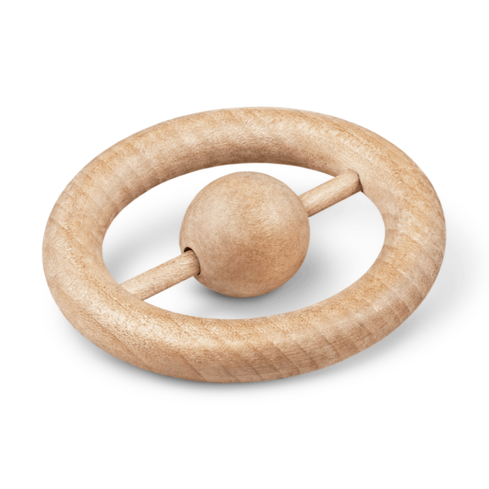 Kay Bojesen Babies Rattle, Beech, H: 1.2"