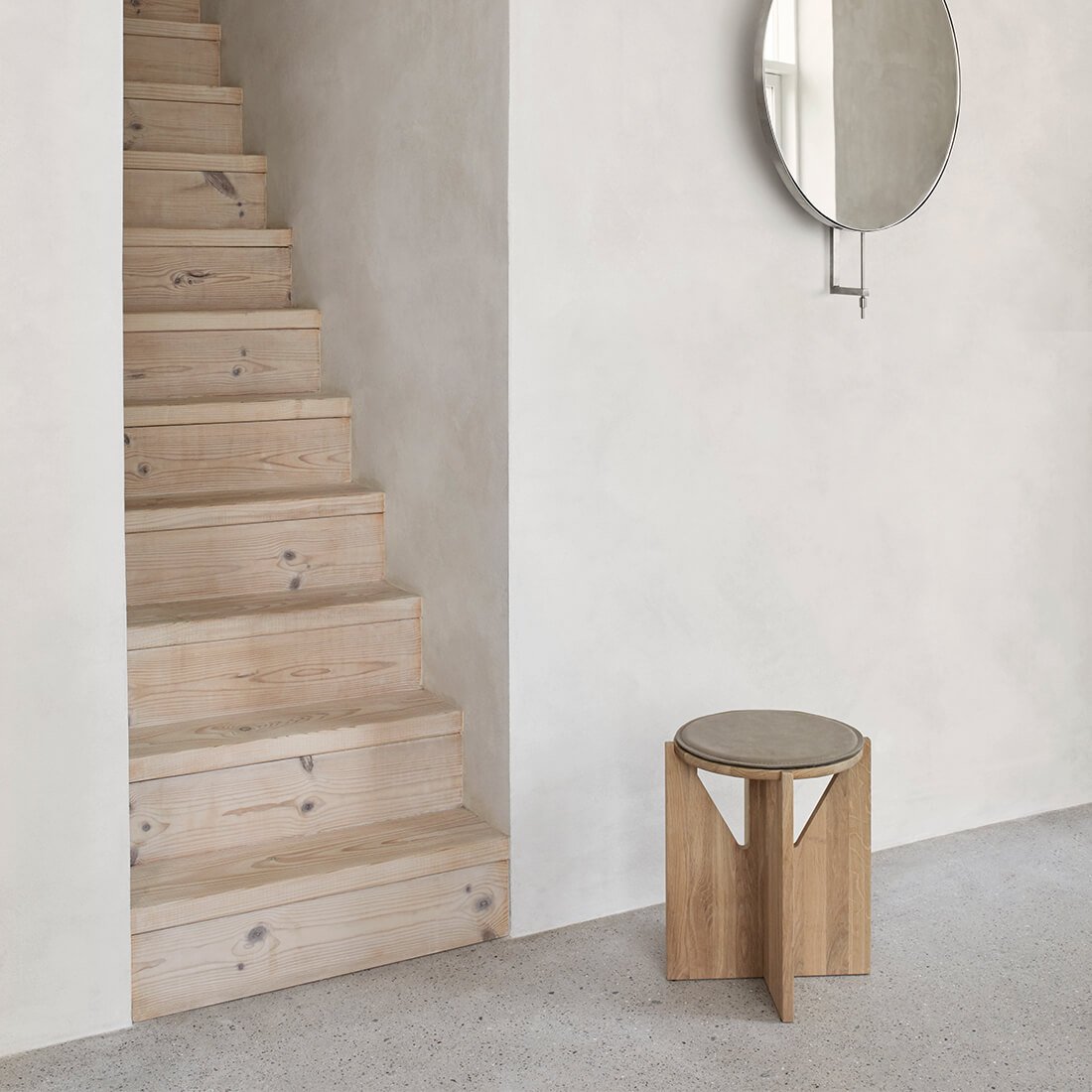 Kristina Dam Studio Simple Stool, Light Oak