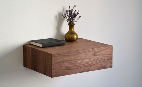 Minimalist Walnut Floating Nightstand