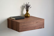 Minimalist Floating Nightstand - Walnut