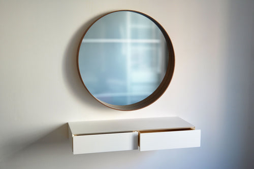 White Floating Dressing Table