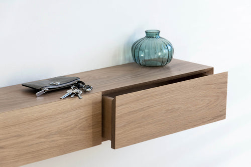 White Oak Floating Entryway Shelf