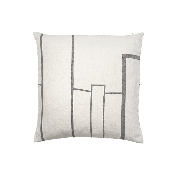 Architecture Pillow, Off-White/Black Melange, Large