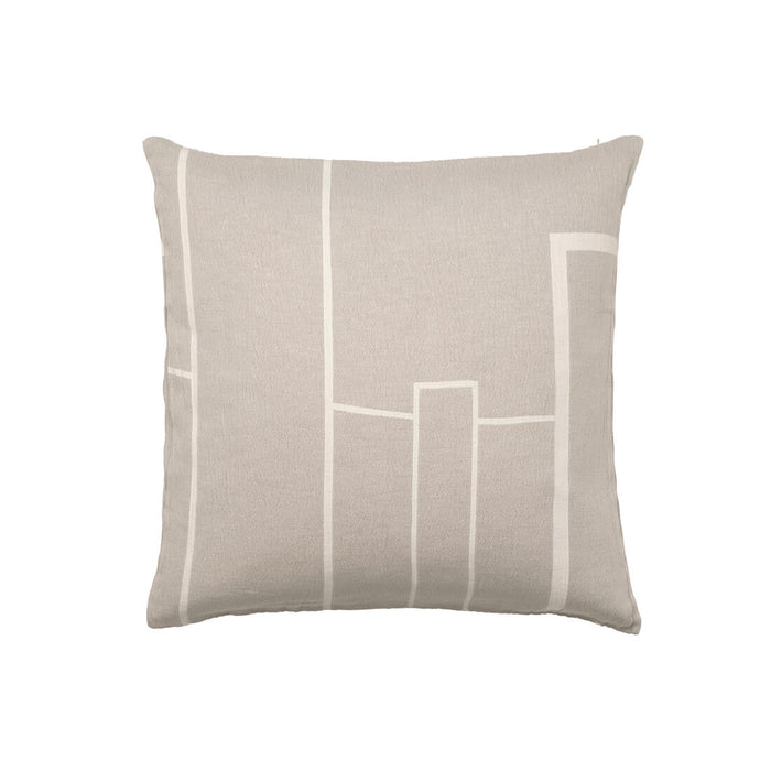 Architecture Pillow, Beige/Off-White, Large