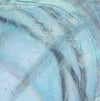 An original blue and teal abstract oil painting by, an artist who has exhibited in New York, titled The Path of in and out