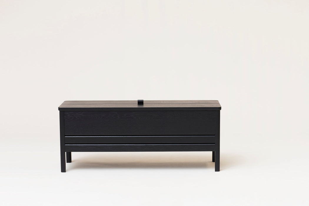 A Line Storage Bench 111, Black-stained