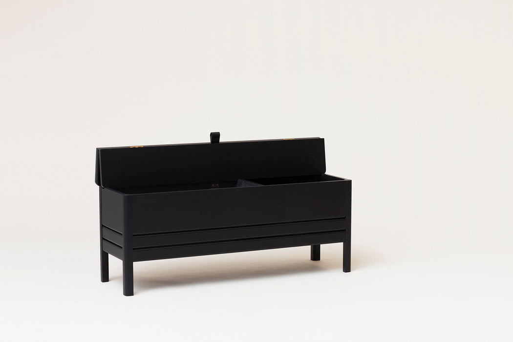A Line Storage Bench 111, Black-stained