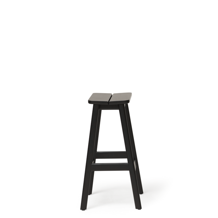 Angle Standard Stool 65, Black-stained Beech