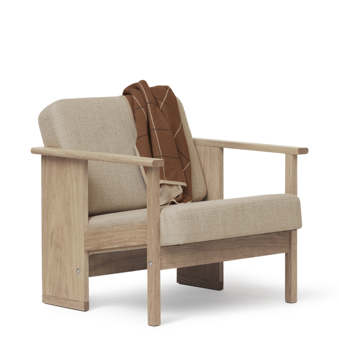 Block Lounge Chair, White Oak