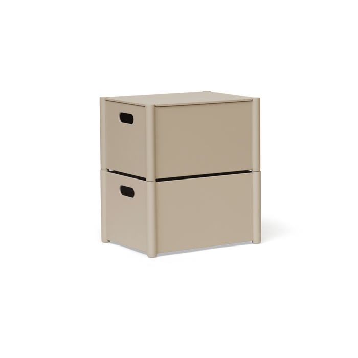 Pillar Storage Box, Medium, Warm Grey