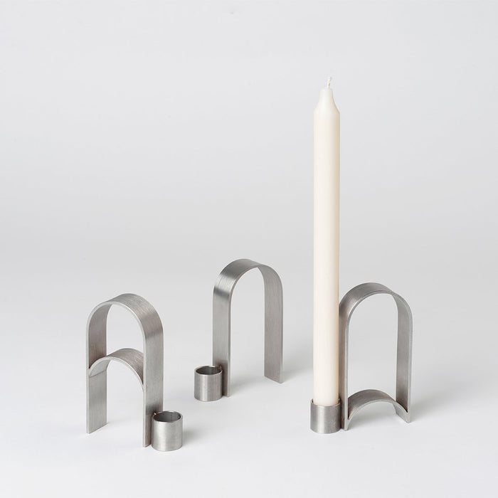 Arch Candleholder Vol. 3, Stainless Steel