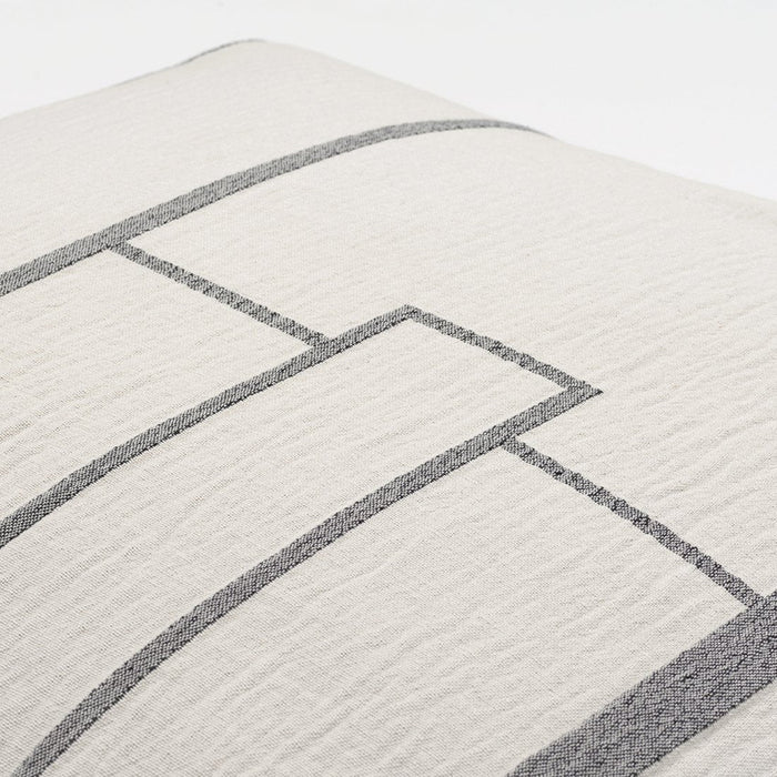 Architecture Pillow, Off-White/Black Melange, Large