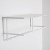 kristina dam studio white steel coat rack with shelf grid coat hanger